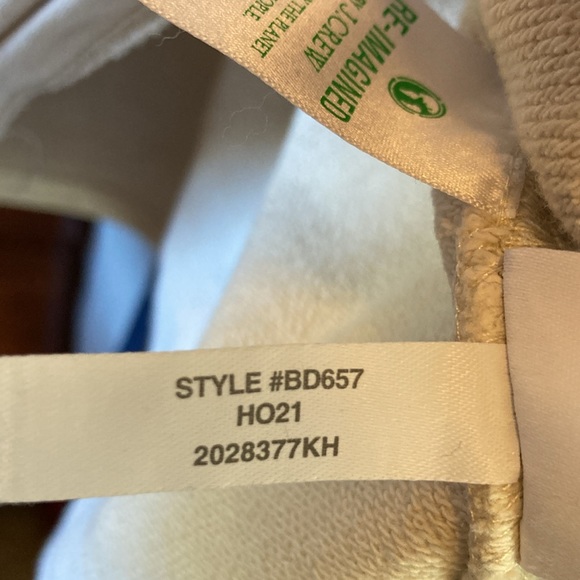 J. Crew University Terry Half-zip Sweatshirt Women Size Small Tan with Pockets - Picture 4 of 7